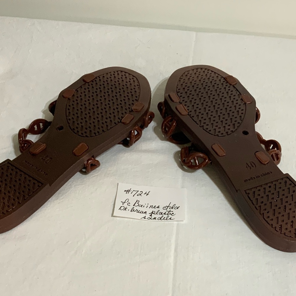 Fc Balinese Etda - dark brown jelly sandals. - Picture 4 of 6